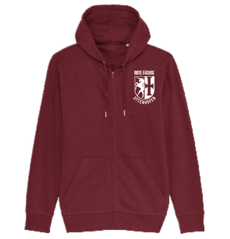 Zip-Hoodie "Rote Füchse Uttenhofen Logo1c"