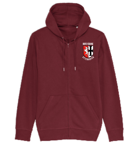 Zip-Hoodie "Rote Füchse Uttenhofen Logo4c"