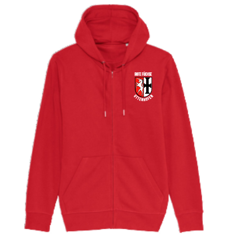 Zip-Hoodie "Rote Füchse Uttenhofen Logo4c"