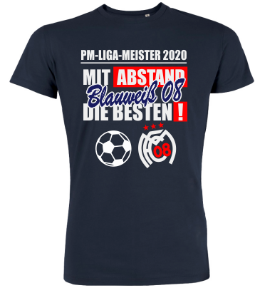 T-Shirt "Blauweiß 08 MitAbstand"