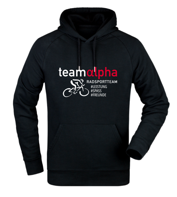 Hoodie "team alpha - Radsportteam #eigenesdesign"